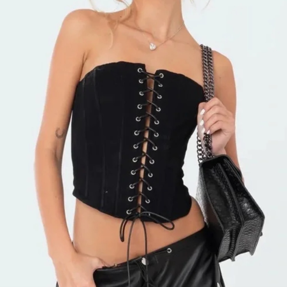 Edikted Amelia Lace-Up Corset, Size XS